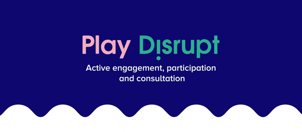 Play Disrupt logo and tag line